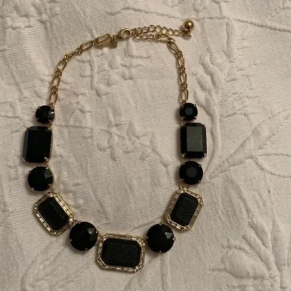 Kate Spade Jackpot Jewels black gold stone necklace nwot - Picture 8 of 13